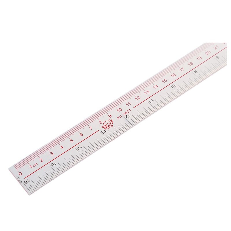 40cm 16 Inches Length Measure Clear Plastic Straight Edge Ruler