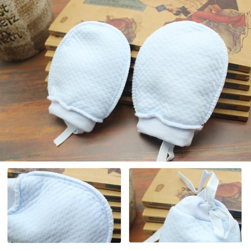 Baby Drawstring Cotton Gloves Winter 12 Months Newborn Anti-scratch Soft Face Warm Rope Thicken Gloves Adjustable Infant G7W8