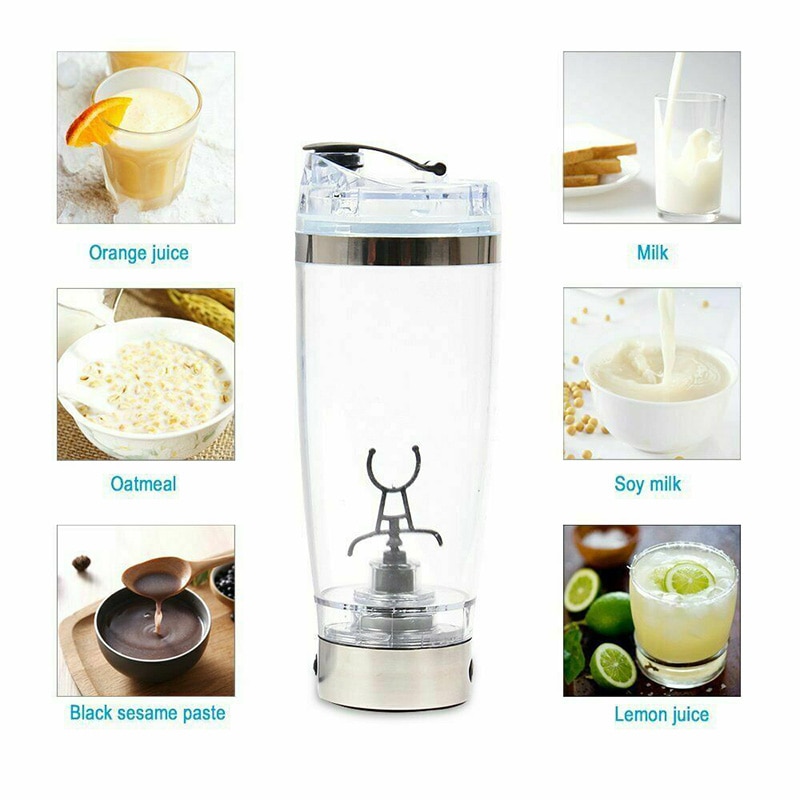 600ml elektrisk smart bærbar mixer protein shaker aftagelig mixer cup flaske automatisk mixer cup blandingsjuice babyformel
