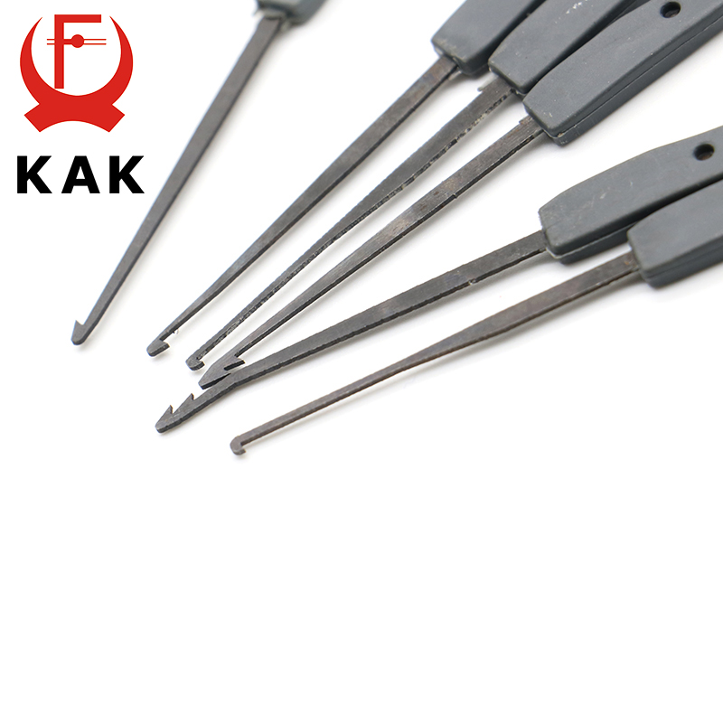 KAK-candado transparente para práctica de corte, candado con llave rota, ganchos de extracción, Juego de Extractor, herramienta de cerrajero, color azul
