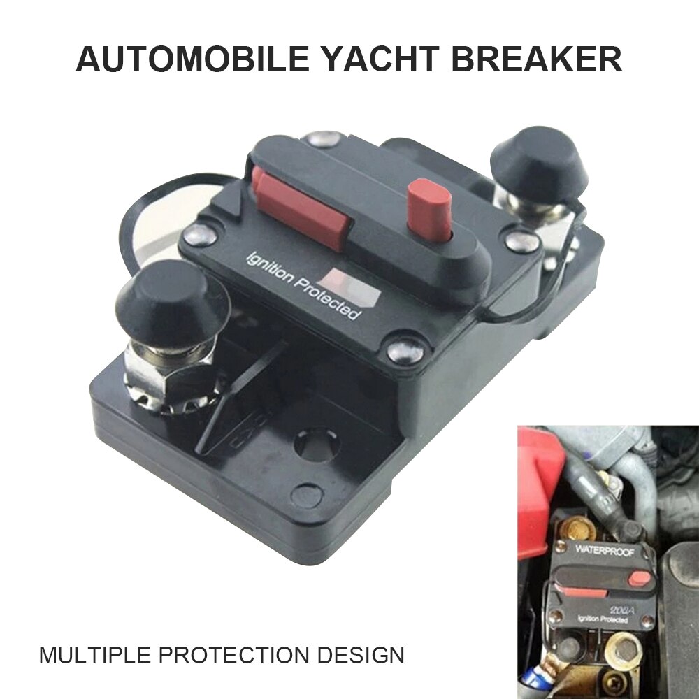 Automotive marineafbryder med manuel nulstilling overflademontering til trolling båd motor batteri termisk 12v-48v dc vandtæt