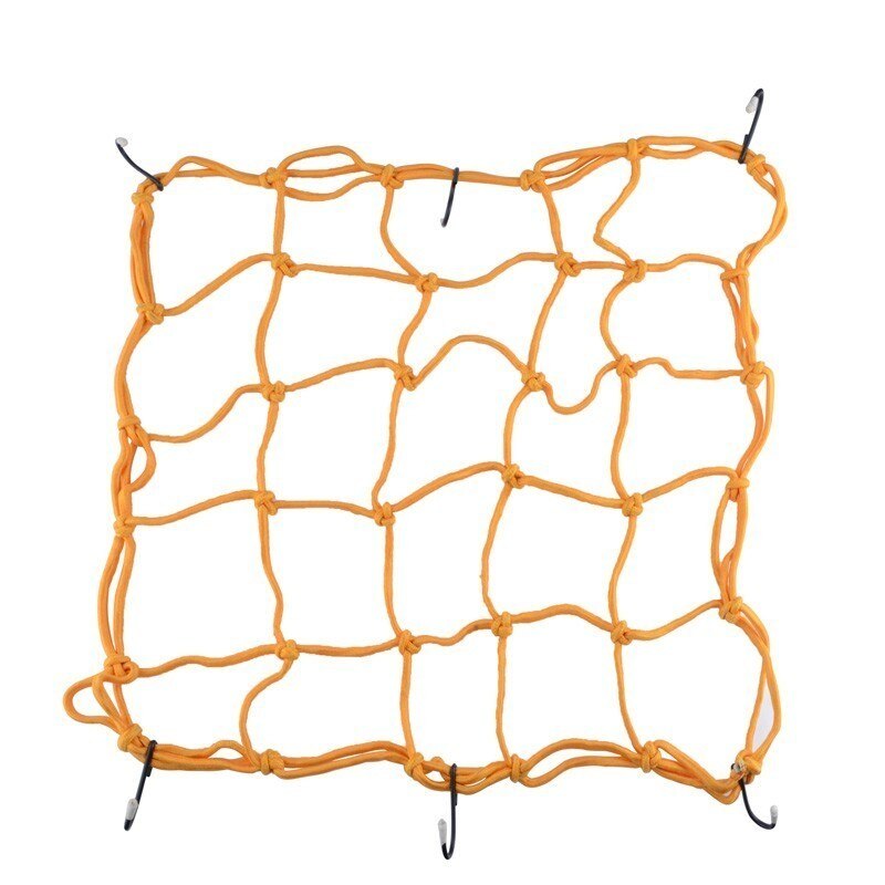 40*40cm capacete da motocicleta bungee bagagem hold capacete universal malha de armazenamento tanque combustível bagagem malha web bike 6 ganchos segurar para baixo