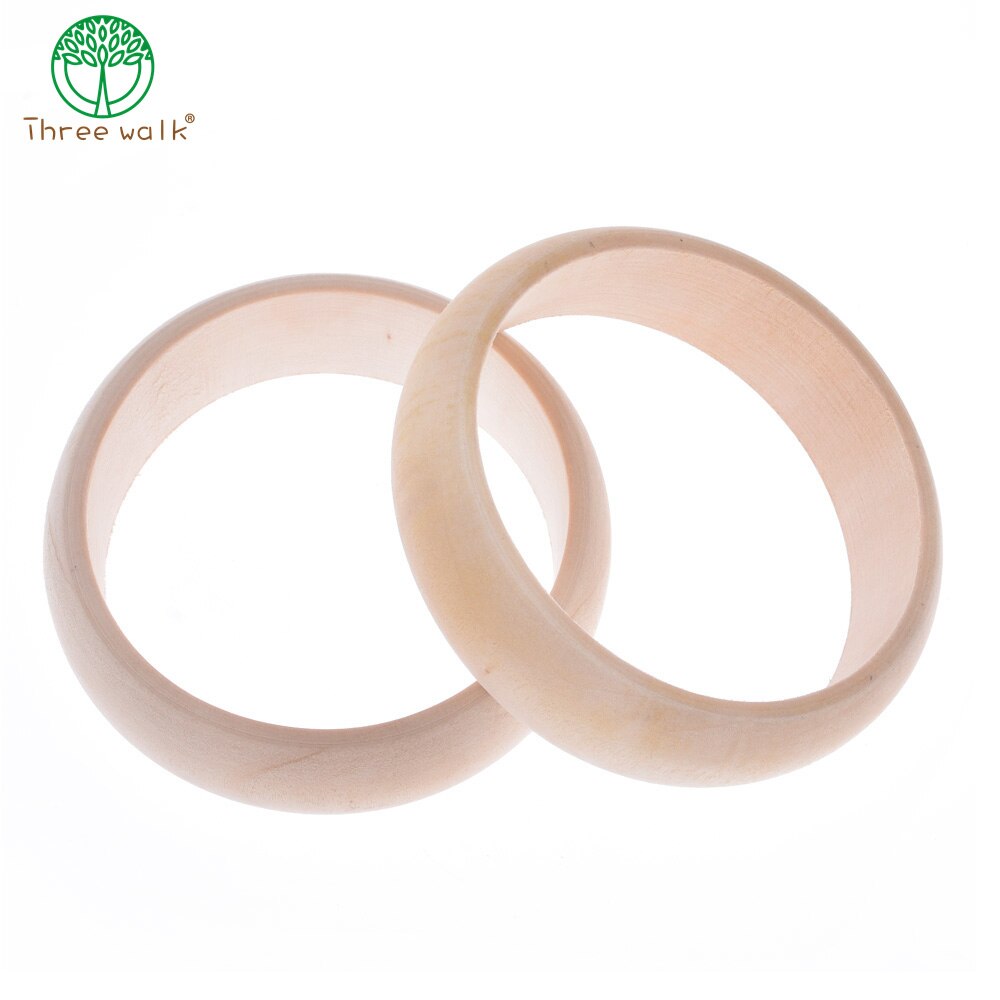 10 Stks/partij Prijs H2.2cm Vlakte Onafgewerkte Houten Armbanden Armband Diy BG001