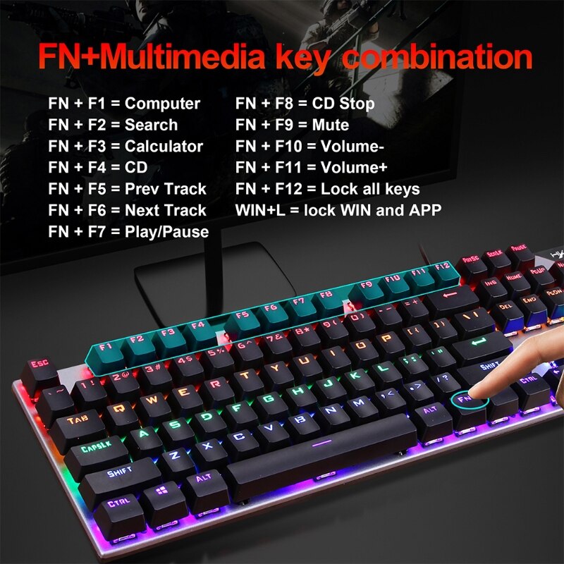 L300 Mechanical Keyboard + J300 Mouse Wired Keyboard Combo Compact Sleek for Computer Desktop Laptop PC Notebook