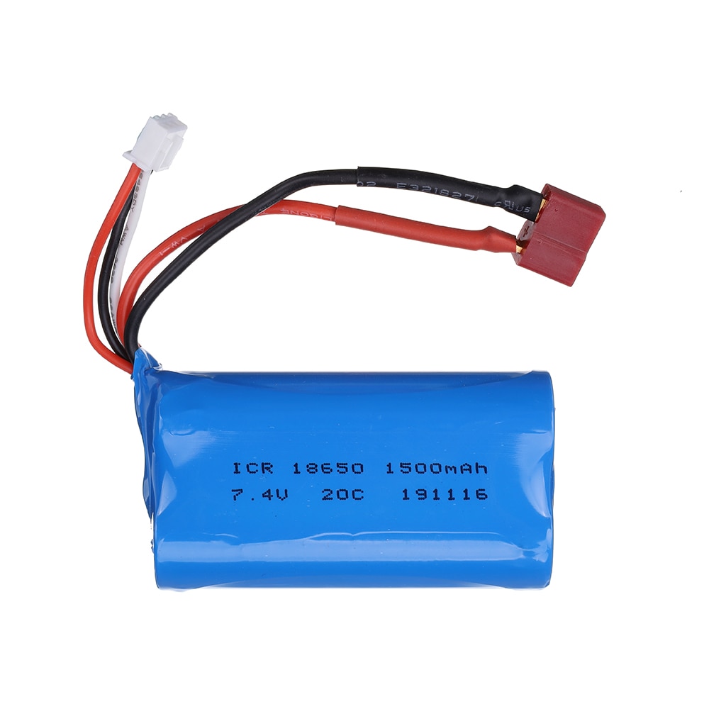 Batteria 7.4v 2S per 1001 1002 HB ZP1001 HB ZP1002 accessori auto telecomando 7.4v 1500mah batteria li-po 20C 18650 T spina: 1pcs