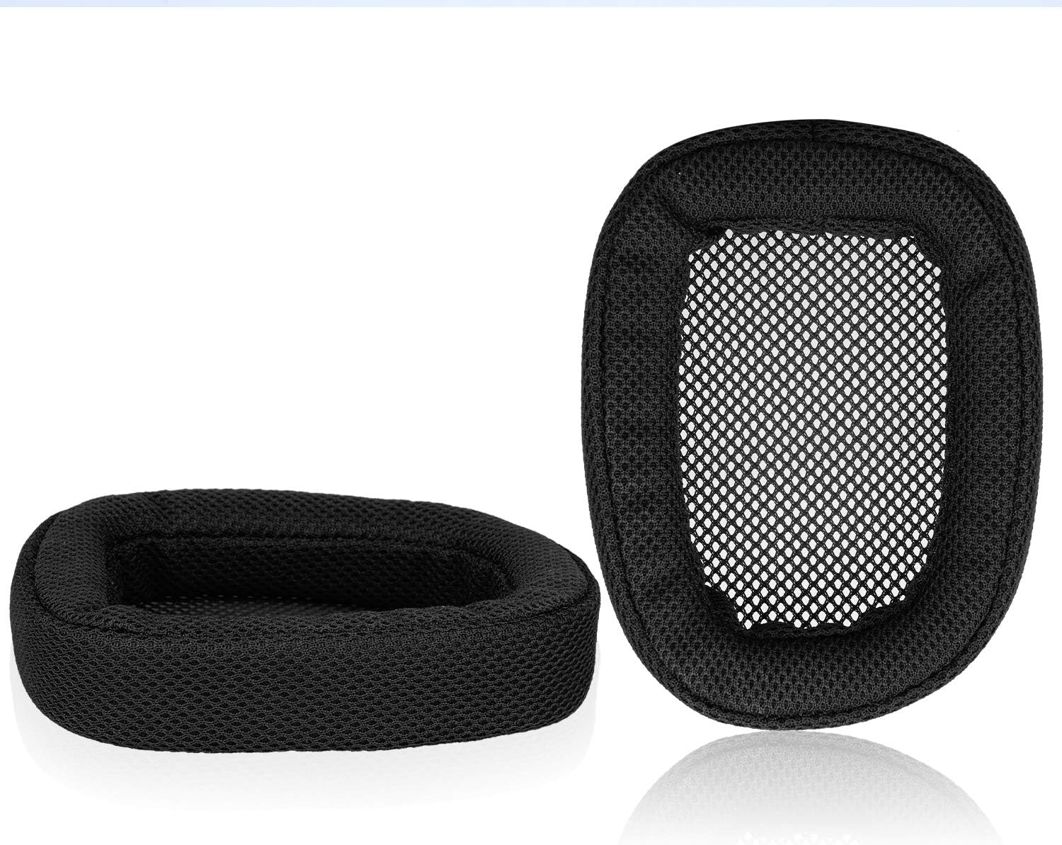 Logitech G433 Vervanging Memory Foam & Mesh Stof Oorkussen Pads Cover voor Logitech G433 G233 G PRO Hoofdtelefoon ALLEEN: Black