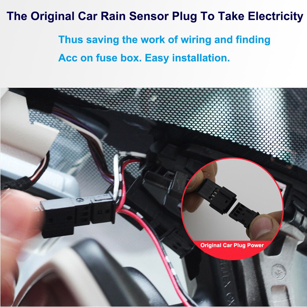 Power Cable Easy to install plug and play connect to the rain sensor or reading light of the original car