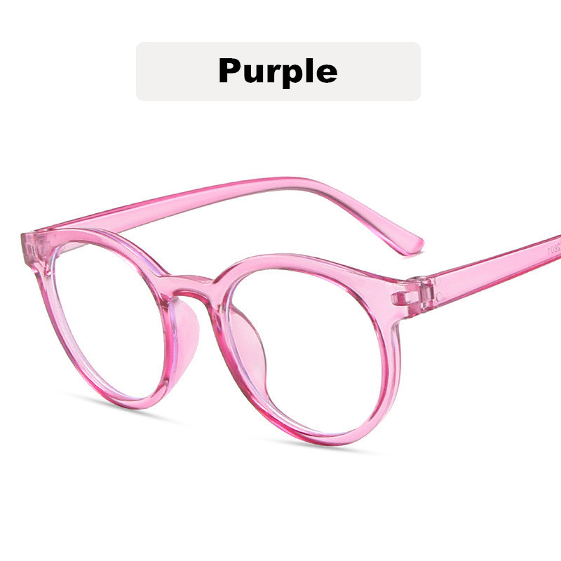 Lunettes transparentes Anti-lumière bleue pour enfants, monture rétro, pour ordinateur,: purple