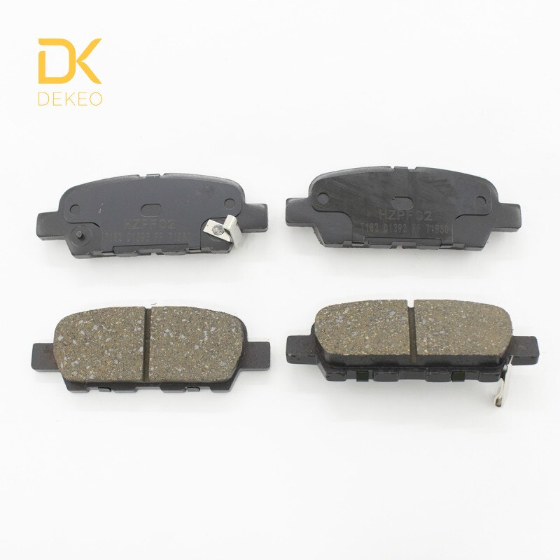 Dekeo pastilhas de freio do carro traseiro para dongfengshen dongfeng móvel (dfm) haima renault suzuki venucia nissan infiniti 4 peças