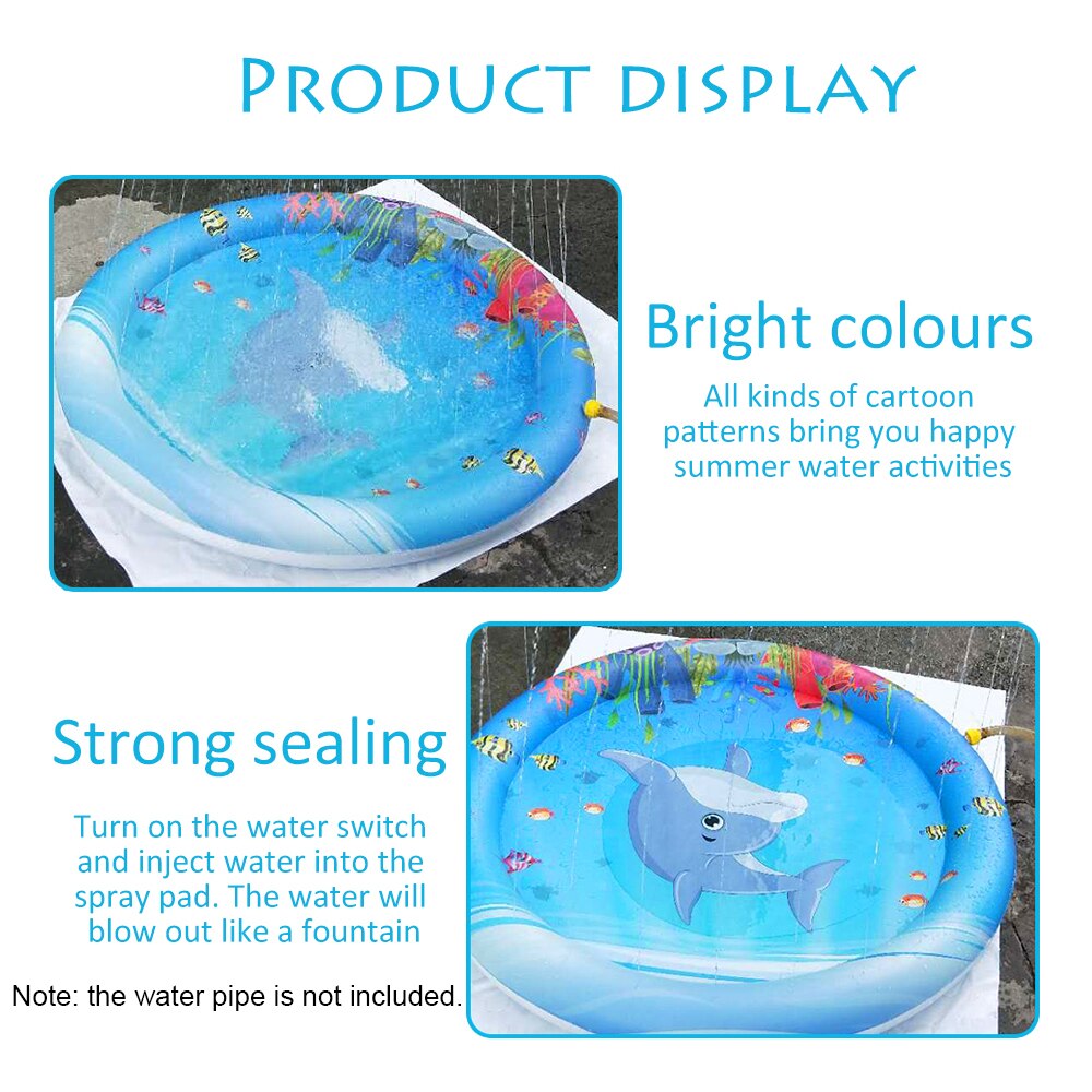 Blue Water Spray Mat Kussen Opblaasbare Spelen Pat Speelmat Pad Pasgeboren Baby Kussen Play Water Kussen Pad Zomer