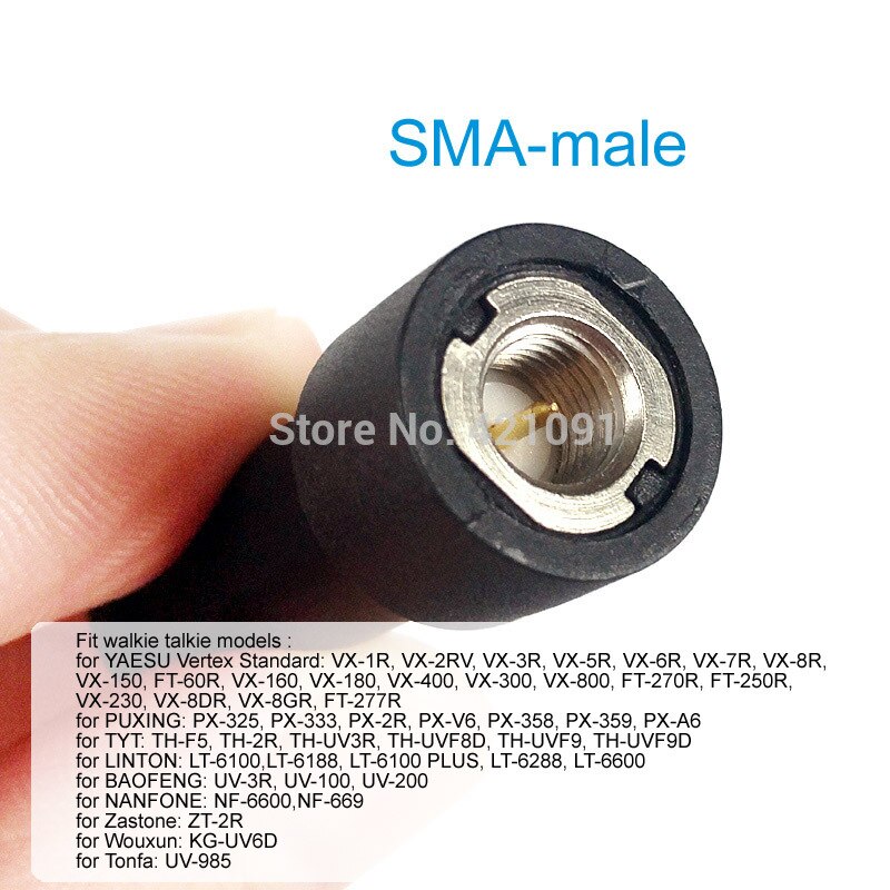Mini Thumb Antenna for Walkie Talkie YAESU Vertex VX-3R VX-6R FT-60R VX-300 FT-250R PUXING PX-325 PX-333 TH-UVF9 Two Way Radio