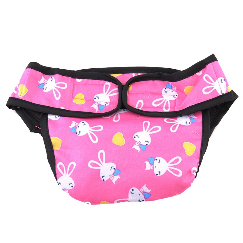 Dog Diaper Physiological Pants Sanitary Washable Female Dog Shorts Panties Pet Cat Underwear For Small Dogs Puppy Panties: Pink / XL