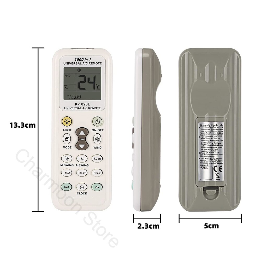 1000 in 1 Universal A/C Remote Control LCD Controller For Air Conditioner Low Power Consumption K-1028E Remote Controller