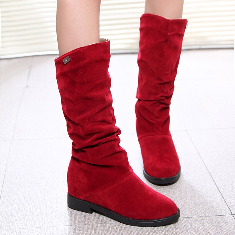 Vrouwen Winter Schoenen Knie Hoge Laarzen Plus Big Size Faux Suede Vrouwen Schoenen Winter Vrouwen Winter laarzen