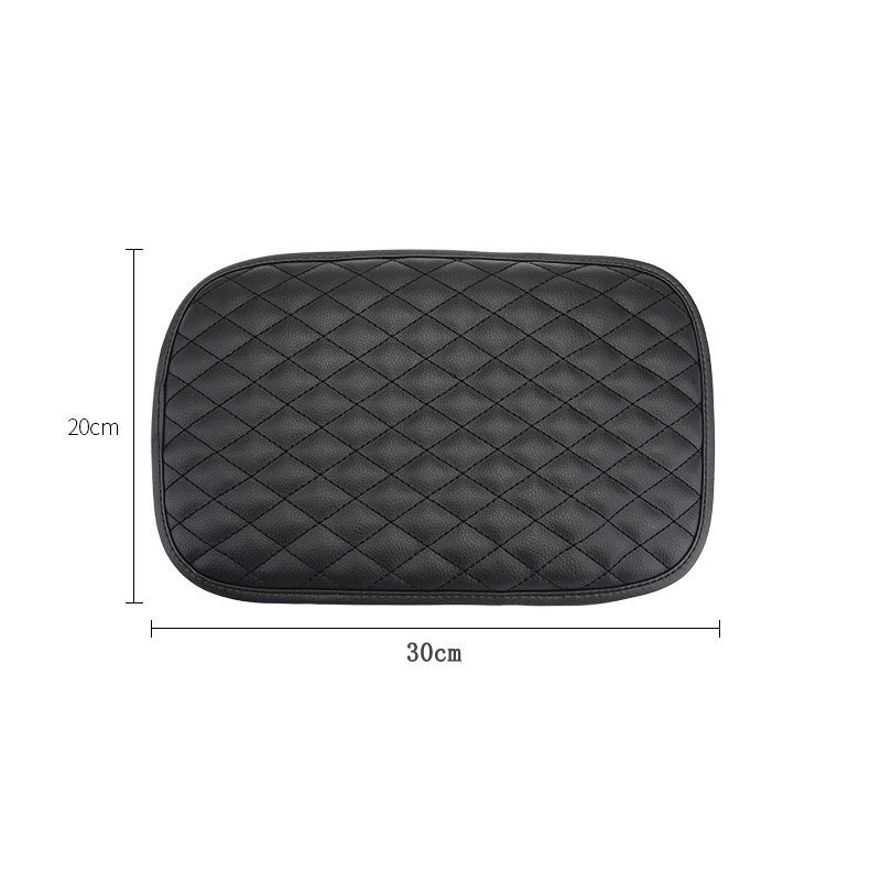 Cojín para reposabrazos de coche, consola central, almohadilla para caja, cojín para reposabrazos de cuero PU, accesorios universales interiores automotrices impermeables: Default Title