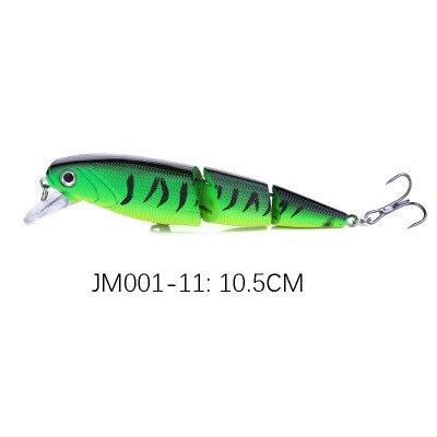 110mm/14.7g Multi Section 3D Bionic Bait Lifelike Artificial Fishing Lures Colorful Plastic Hard Bait Fish Accessories: JM-001-11