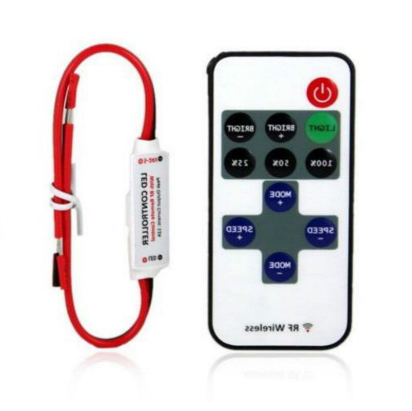1Pcs 12V Rf Wireless Remote Switch Controller Dimmer 10-Niveau Dimmer Voor Mini Led Strip Licht