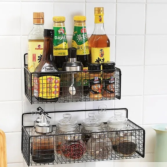 Bathroom Wall-Mounted Storage Shelf Toilet Washstand above Toilet Storage Rack No-Drilling Required Bathroom Organizer