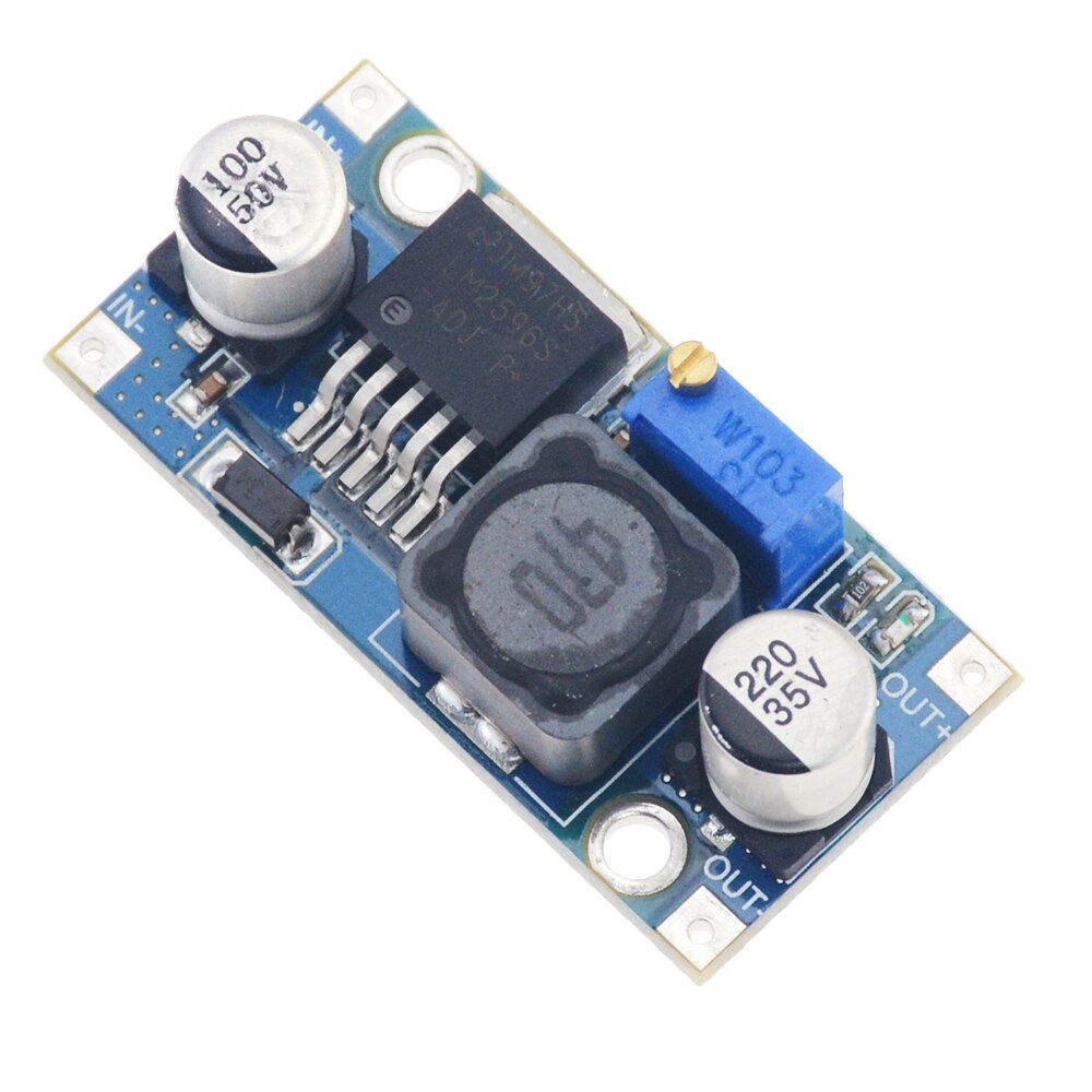 1 pces lm2596s DC-DC step-down módulo de alimentação 3a ajustável step-down módulo lm2596 regulador de tensão 1.5-35 v