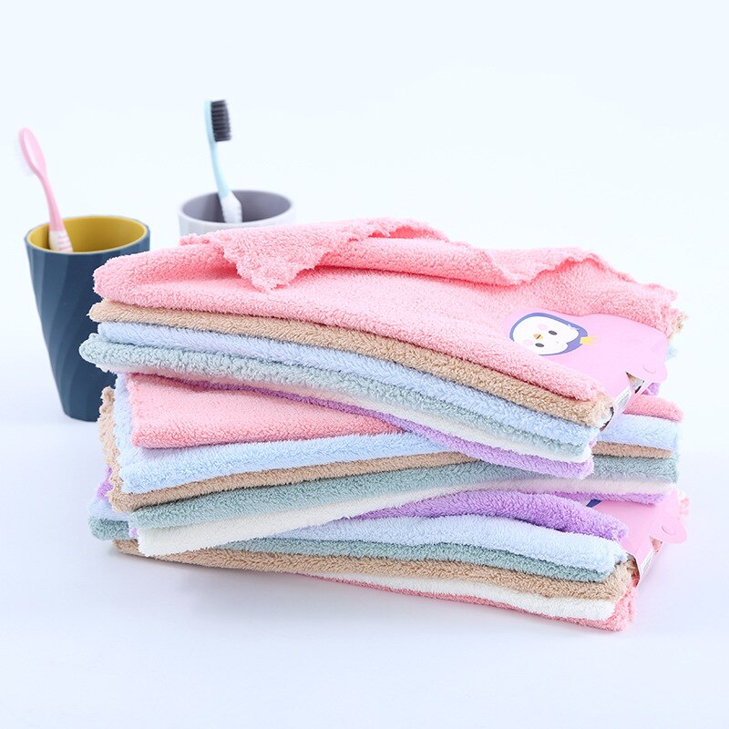 1PC Coral Fleece Square Scarf Thicken Soft And Absorbent Hand Towel Kitchen Car Wipe Towel Small Rag