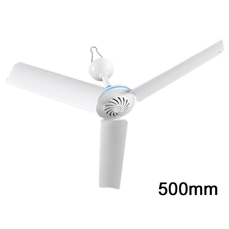 AC 220V 15.7 to 41 inch Silent Ceiling Fan Mute Electric Hanging Fan with Switch for Dining Living Room Home Bed Dormitory: 50cm