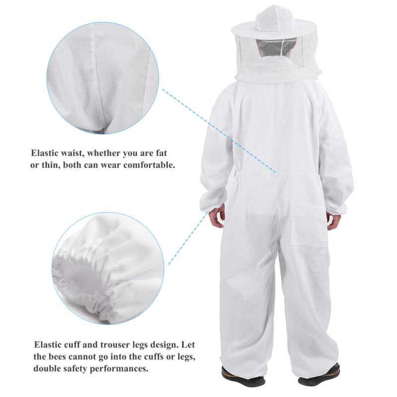 Traje de algodón para apicultores de abejas, guantes profesionales para quitar abejas de cuerpo completo, ropa de sombrero, Jaket traje protector, equipo de Apicultura