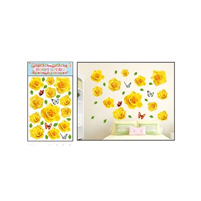 3d vattentäta blommor väggdekor badrum väggdekor dekal avtagbar vardagsrum väggdekoration sovrum väggdekoration: C