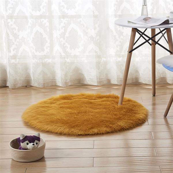 45X45cm Pluche Lange Wol Faux Fur Tafel Mat Baby Photo Props Baby Foto Achtergrond Mat Winter Dikke Warme Deken: light brown