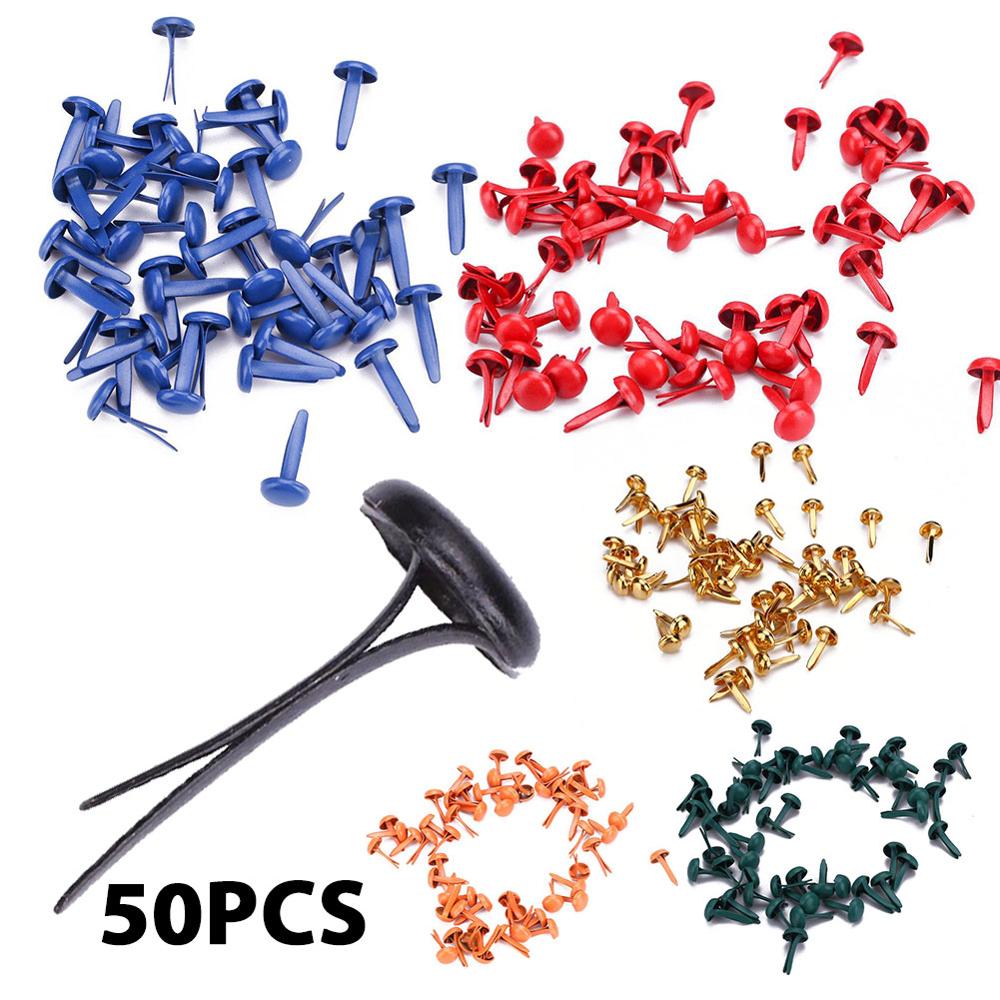 Makeup Beauty for Mini Brad 50PCS Health & Beauty Scrapbook Accessories Brads Nail Tips Round Decorative Nails Photo Frame