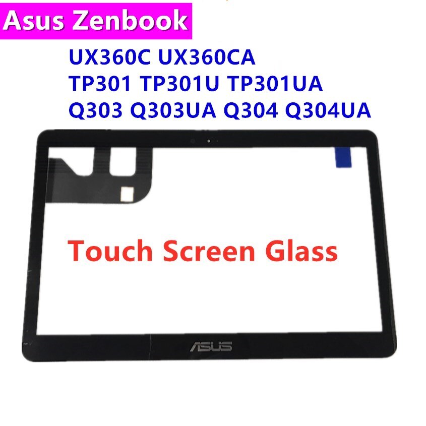 13,3 "Digitalizador de pantalla táctil de cristal para Asus Zenbook UX360C UX360CA TP301 TP301U TP301UA Q303 Q303UA Q304U Q304UA