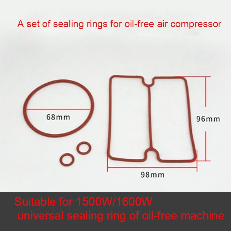 3Pcs Olie-Gratis Machine Luchtpomp Zuigerveer Compressor Accessoires Cilinder Staal Mouw Rubber Kom Ring: P