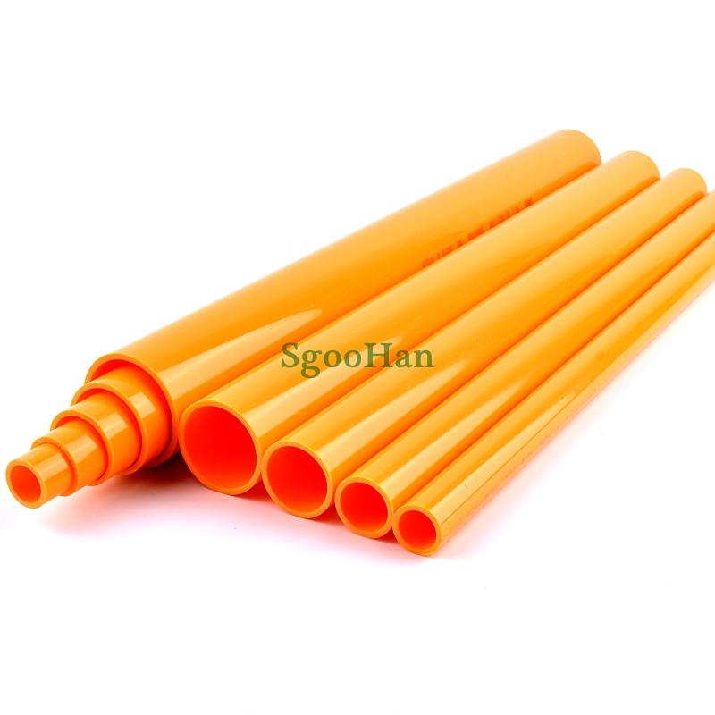 2 stks Oranje OD 20 ~ 50mm PVC Pijp Aquarium Aquarium Buis Huis Tuin DIY Irrigatiesysteem Watering fittingen 49 ~ 50 cm Lange