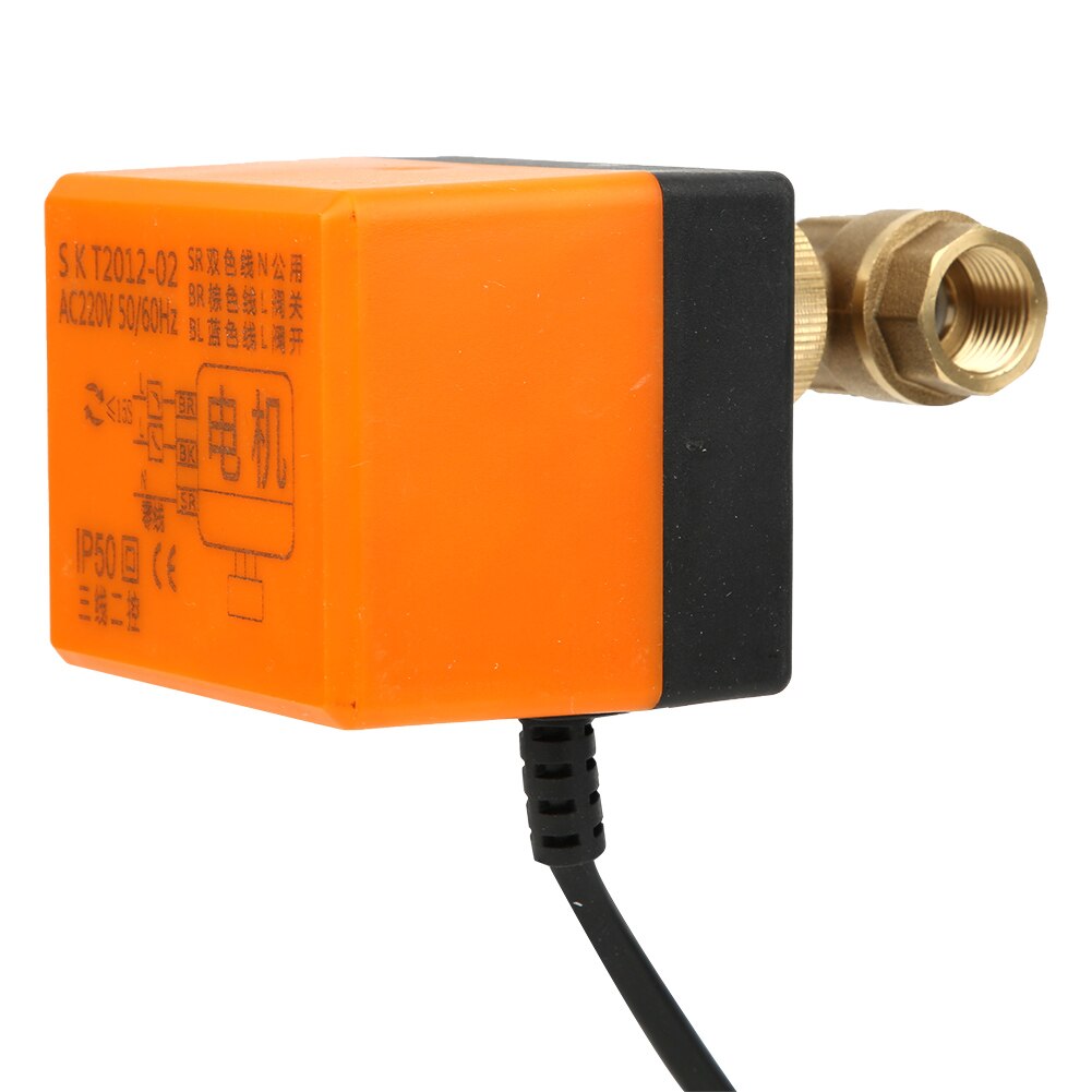AC220V G3/8/G1 Brass Electric Ball Valve 2 Way 3-Wire 2-Point Control Motorized Ball Valve Electric Actuato with Manual switch