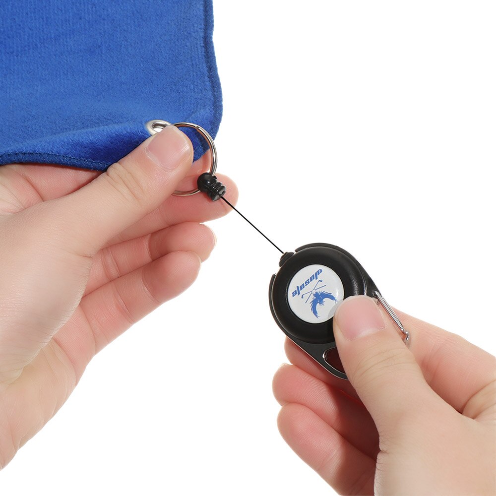 30*30Cm Katoen Golf Handdoek Microfiber Hoge Water Ballen Handen Reinigingsdoekjes Met Karabijnhaak Zweet-Absorberende vegen Doek