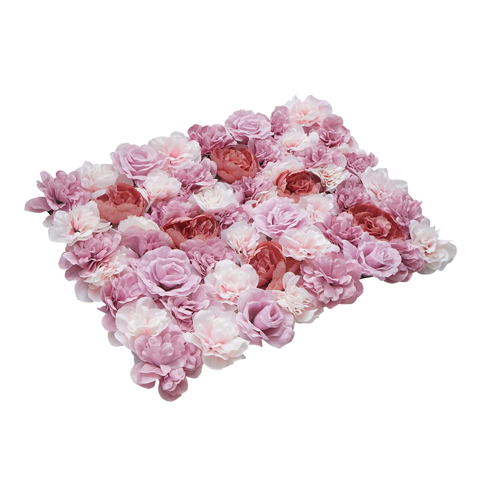 Artificial Flower Wall Panels Blush Silk Rose Hydrangea Flower Wall Mat Screen Privacy Hedge for Home Wedding Party Backdrop