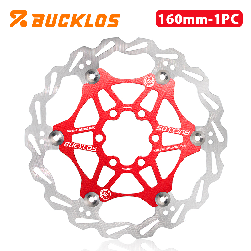 BUCKLOS Bike Floating Rotors 160mm 180mm 203mm Bicycle Hydraulic Disc Brake Rotor Road Mountain Bike Brake Disc Bicycle Brake: Burgundy