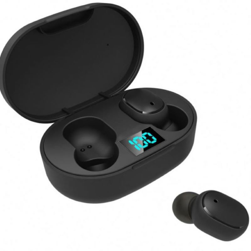 Auricolari bluetooth wireless tws  e6s cuffie fone display led cancellazione del rumore auricolari sportivi con microfono per xiaomi redmi iphone