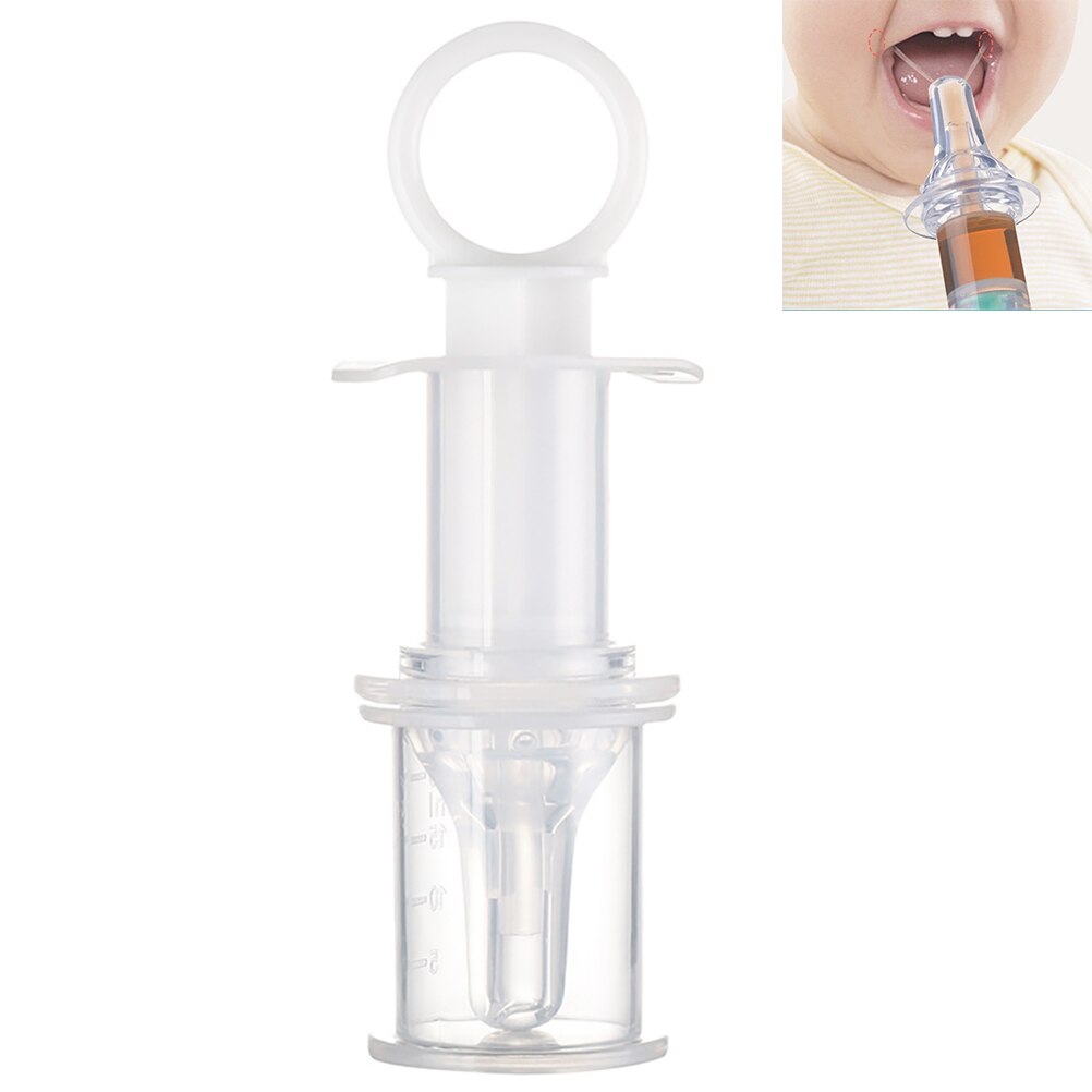 Utensilios de alimentación alimentador de aguja, dispensador cuentagotas de medicina para apretar, chupete, dispensador de medicina inteligente para bebés y niños: Marfíl