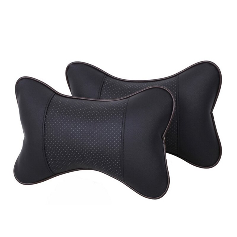 2 Stuks Auto Veiligheid Kussen Auto Hoofdsteun Ademen Car Auto Seat Hoofd Hals Rest Kussen Hoofdsteun Kussen Pad Black Orange beige Grijs