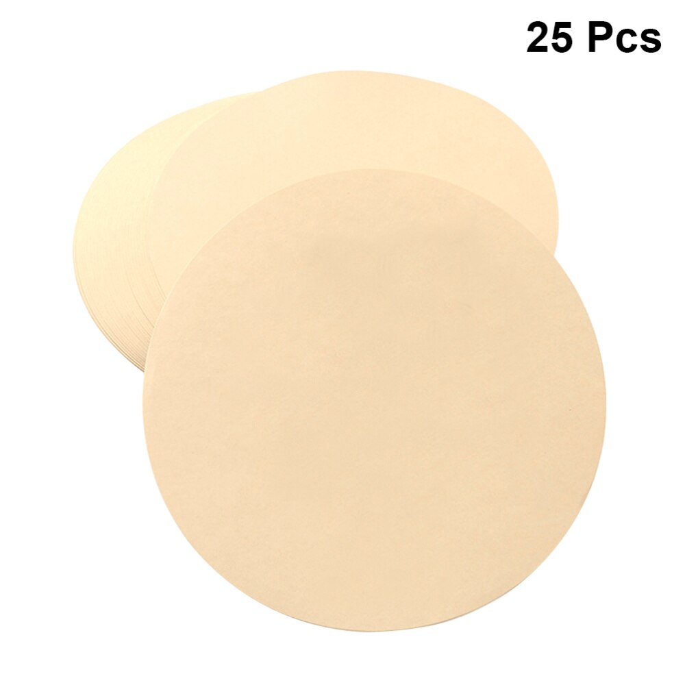 25 Sheets Round Kraft Sketch Paper Thick Drawing Pads Painting Art Supplies for Artist School (25cm Diameter)