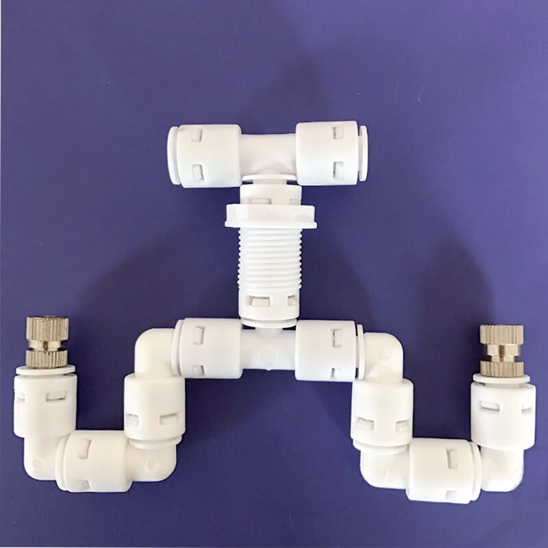 HEMAN 3pcs Reptiles Fogger Mist Sprinkler Rainforest Tank Pet Humidification Cooling System Reptile Pet Terrarium Misting System: 2-head White