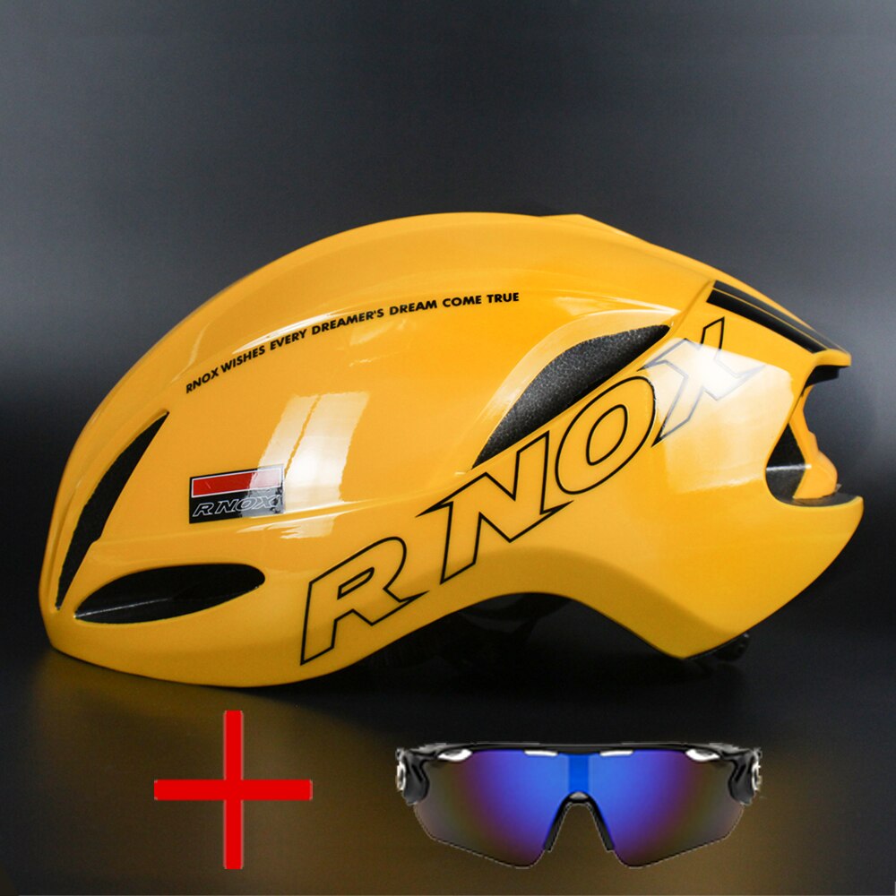 Aero Helmet Triathlon Bicycle Helmet TT Road Bike Helmet For Men Women Race Cycling Helmet Mtb Casco Ciclismo Bicycle Equipment: Orange-1