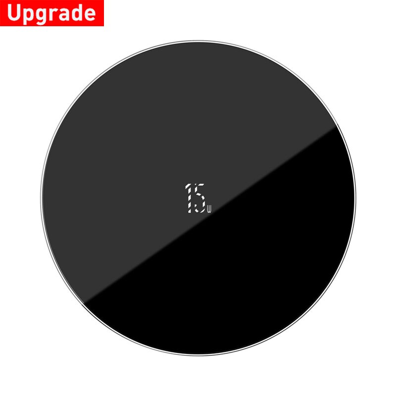 Baseus Upgrade 15W Draadloze Oplader Voor Iphone 11 X Xs Max Xr 8 Plus Snelle Draadloze Telefoon Oplader Voor samsung S10 S9 Xiaomi MI9: Upgrade  Black