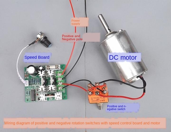 DC Motor Manually Reversing Switch Knob Toggle Switch Forward Reverse Stop Three