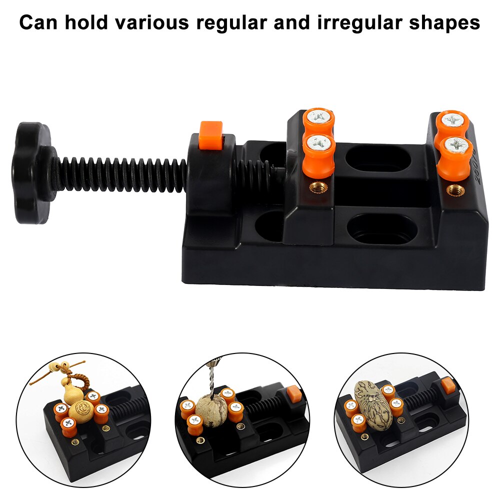 Miniature Hobby Clamp On Table Bench Vise Tool Vice Muliti-Funcational Table Vice Carving Bench Clamp Drill Press Flat Vice