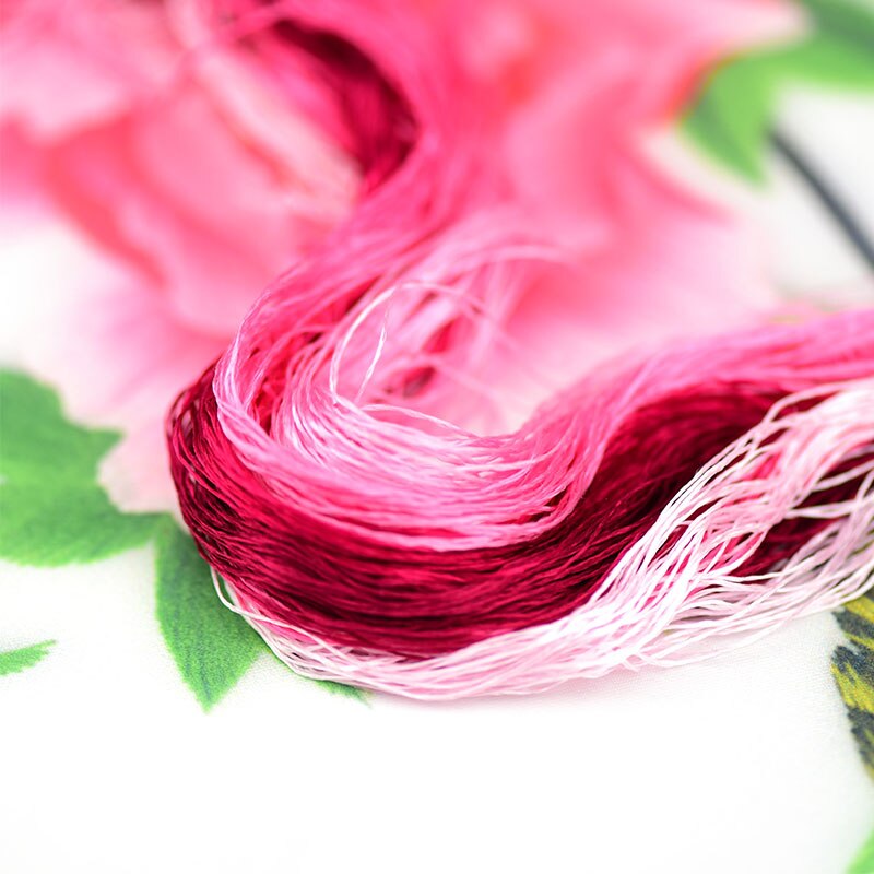 Su zhou embroidery silk thread tool material embroidery Hunan embroidery tangled fleece thread cross stitch-pink
