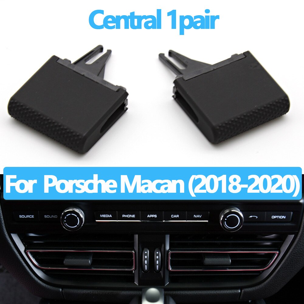 Car Front Rear Air Conditioning AC Vent Grille Clip Slider Repair Kit For Porsche Macan: NEW Central 2pcs