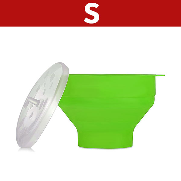 Silikon Mikrowelle Popcorn Popper bpa frei zusammen klappbare Popcorn Schüssel mikrowellen geeignete Popcorn Maker mit Deckel spülmaschinen fest: Licht Grau