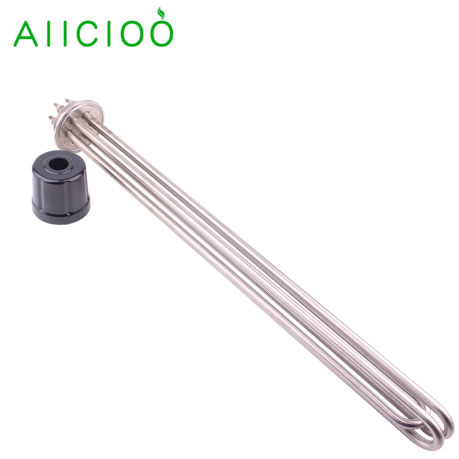 AIICIOO 2 Tri-abrazadera de calentador de agua eléctrico de inmersión elemento de fábrica y destilería, y OD64mm 208v/220V 380V 4 5KW/6KW/9KW