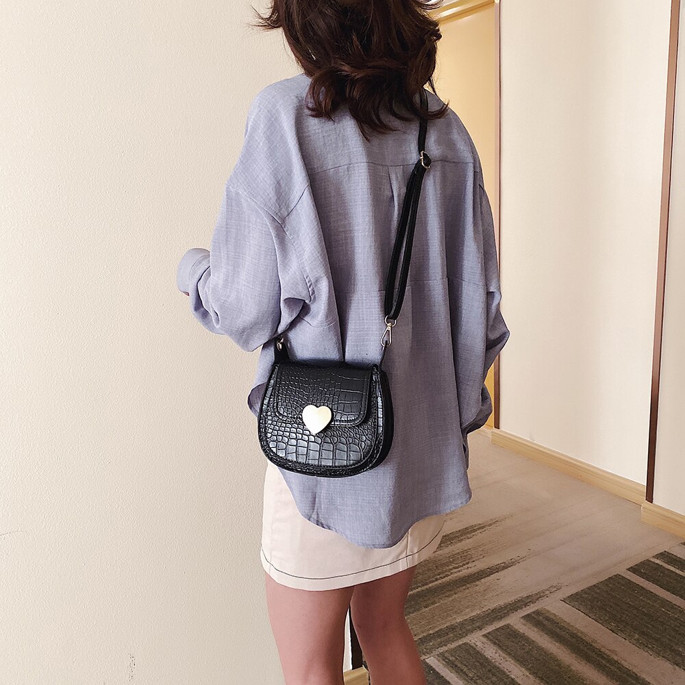 Kleine pu leren crossbodytassen met stenenpatroon voor dames, effen schoudertassen, dames crossbodytas, bolsos